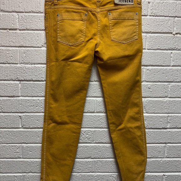 Iceberg Mustard Yellow Skinny Jeans with Textured Finish Size 28 Vintage - Picture 10 of 13